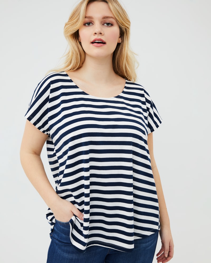 Front of plus size Layla Cotton Tee by Molly&Isadora | Dia&Co | dia_product_style_image_id:155833